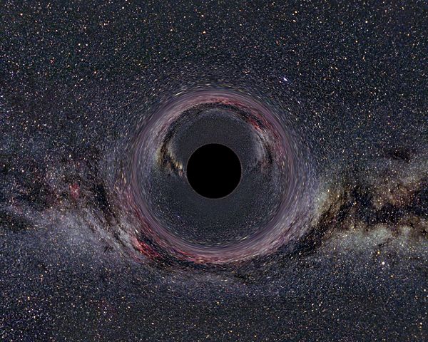 Artist's rendition of a black hole